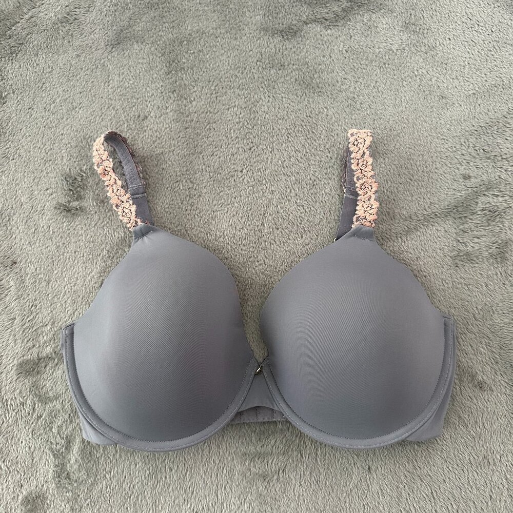 Natori Rose Dream Custom Coverage Underwire Bra Women's 34DD Blue - Picture 1 of 6